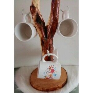 Hand Crafted Diamond Willow Cup Holder Unique One Of A Kind Kitchen New